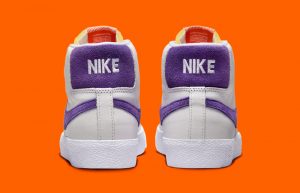 Nike SB Blazer Mid White Court Purple DZ4949 100 back