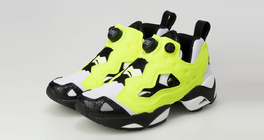 Reeboks Instapump Fury 95 Solar Yellow A Bright Spin on Pump Day 2023 front corner