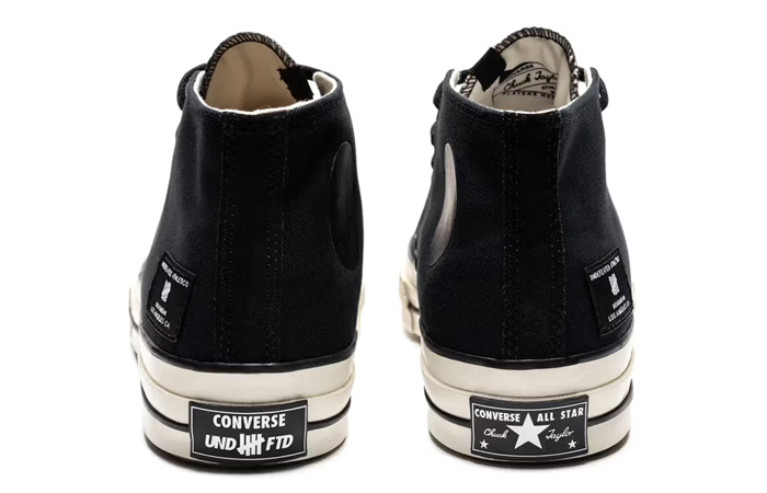 UNDEFEATED x Converse Chuck 70 Mid Black Natural Ivory A00673C back
