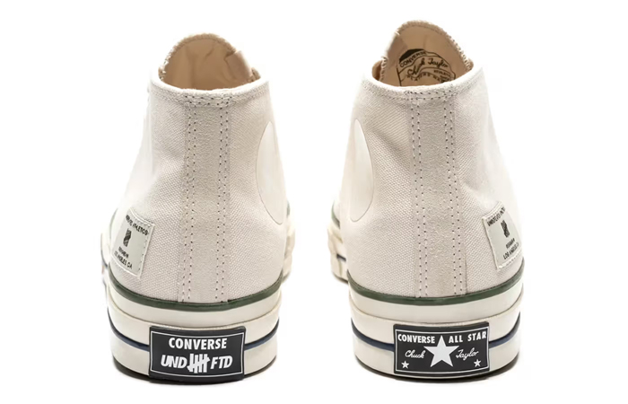UNDEFEATED x Converse Chuck 70 Mid Parchment Chive A00670C back