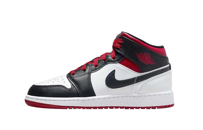 Air Jordan 1 Mid GS Gym Red Black Toe DQ8423 106 featured image