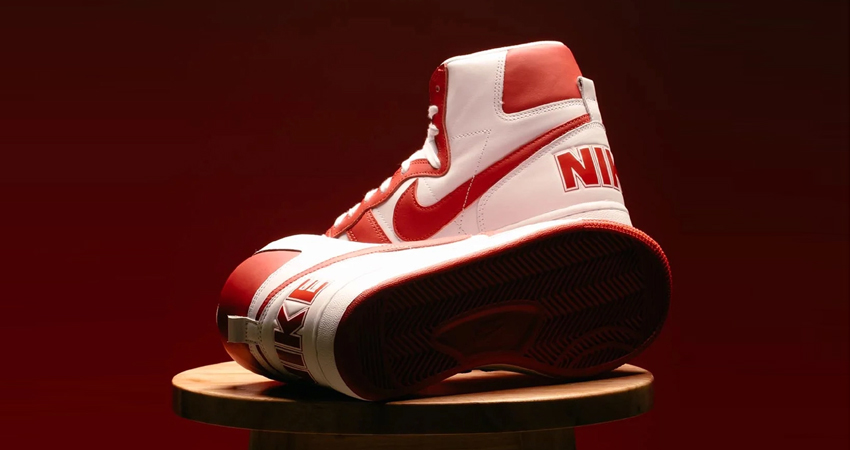 Drop Details Of The Nike Terminator High White University Red left down