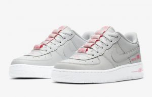 Nike Air Force 1 GS LV8 3 Double Air Photon Dust Pink CJ4092 002 front corner