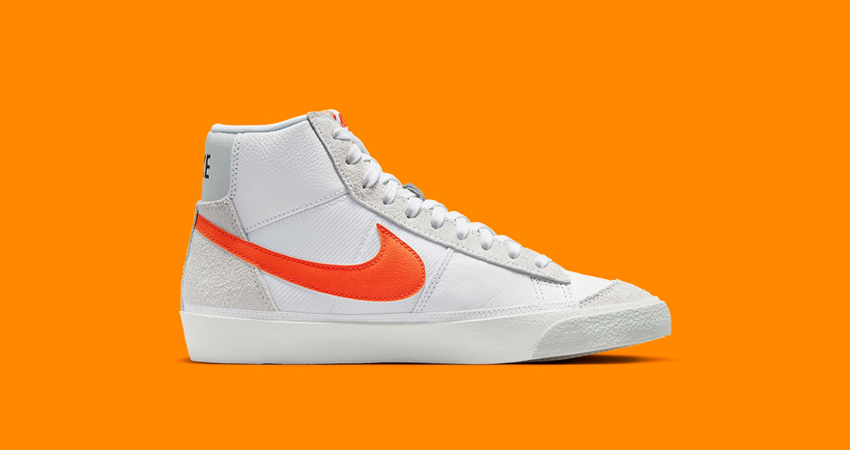 Nike Blazer Pro Mid Club Adorns Orange Swooshes right