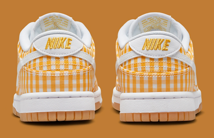 Nike Dunk Low Yellow Gingham DZ2777 700 back