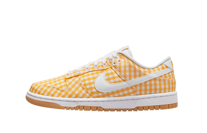 Nike Dunk Low Yellow Gingham DZ2777 700 featured image