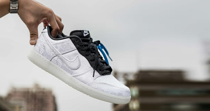 The Nike Dunk Low Gets A Fresh Update By CLOT x Fragment lifestyle right