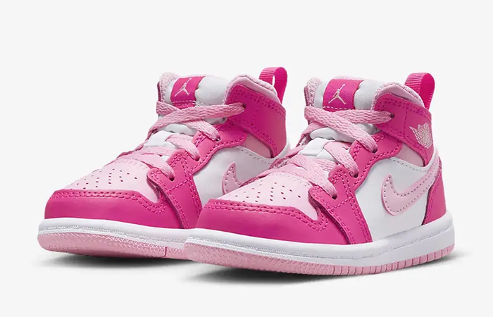 Air Jordan 1 Mid Toddler Fierce Pink FD8782 116 front corner