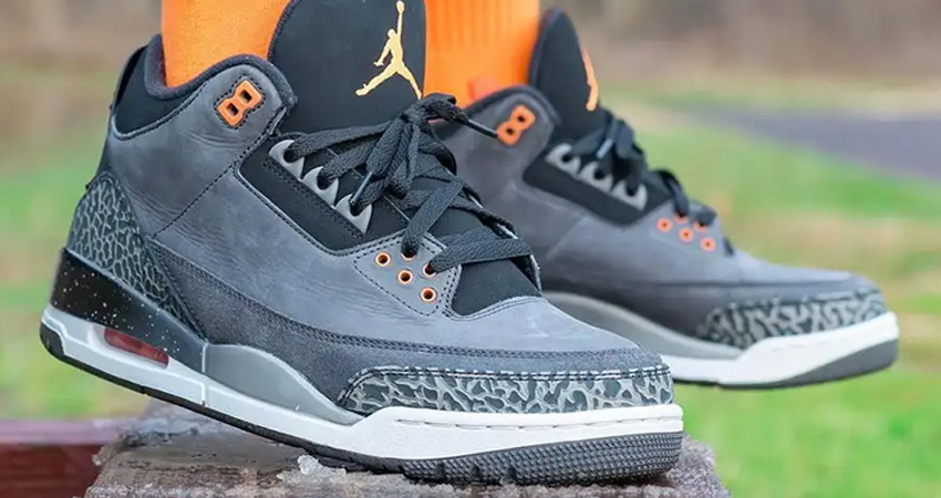 First Look OF The Air Jordan 3 Fear onfoot right