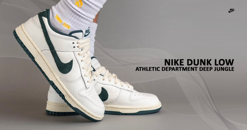 Get The On-Foot Look Of The Nike Dunk Low Athletic Department in 'Deep  Jungle' - Fastsole