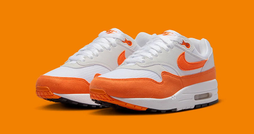 Introducing the Nike Air Max 1 In A Blazing New Shade ‘Safety Orange front corner