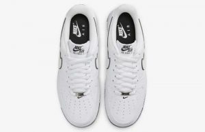 Nike Air Force 1 Low Outline Swoosh White Black DV0788 103 up