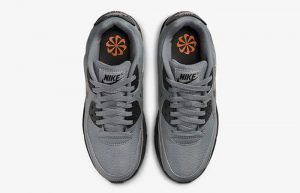 Nike Air Max 90 GS Multi Swoosh Grey FN7785 001 up