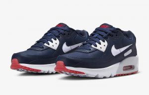 Nike Air Max 90 LTR GS Obsidian Navy White DV3607 400 front corner