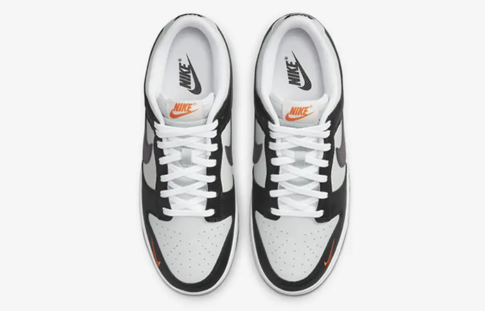 Nike Dunk Low Black Grey Orange FN7808 001 up