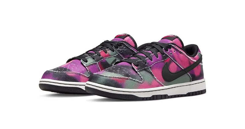 Nike Dunk Low Graffiti Purple Pink DM0108 002 front corner 1