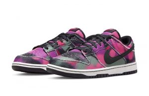 Nike Dunk Low Graffiti Purple Pink DM0108 002 front corner