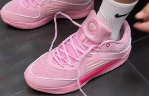 Nike KD 16 Aunt Pearl Pink onfoot front corner