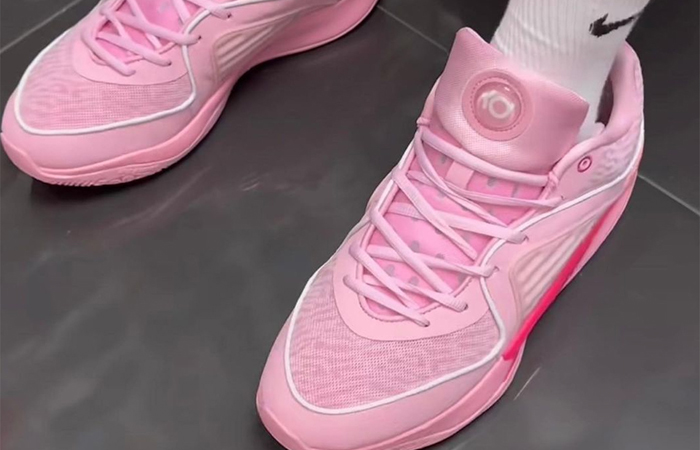 Nike KD 16 Aunt Pearl Pink onfoot front up