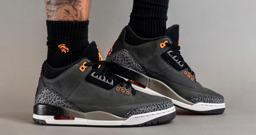 On Foot Glimpse Of The Air Jordan 3 ‘Fear onfoot right front