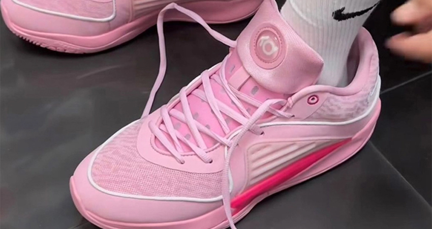 On Foot Images Of The Nike KD 16 ‘Aunt Pearl onfoot front corner