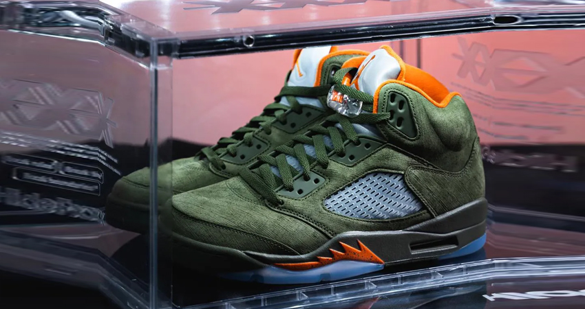 First Look Of The Nike Air Jordan 5 Olive lifestyle left