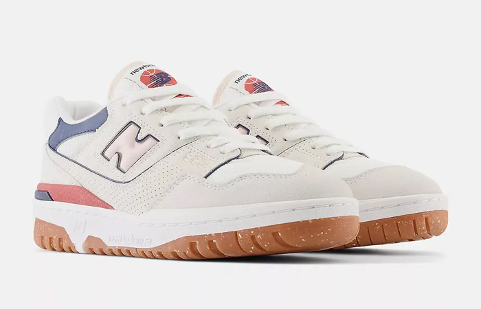 New Balance 550 Sea Salt Quartz Pink BBW550NP front corner