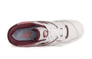 New Balance 550 White Washed Burgundy BBW550DP up