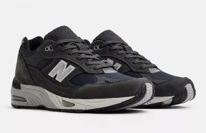 New Balance 991 Made in UK Magnet Smoked Pearl M991DGG front corner
