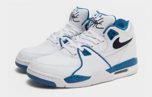 Nike Air Flight 89 White Dark Obsidian Brigade Blue front corner