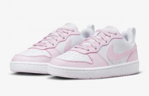 Nike Court Borough Low Recraft GS White Pink Foam DV5456 105 front corner