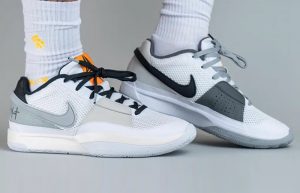 Nike Ja 1 White Light Smoke Grey DR8785 100 onfoot right