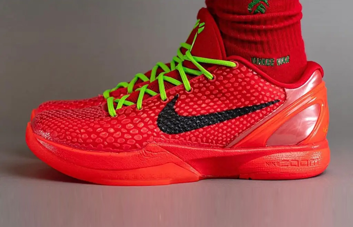 Nike Kobe 6 Protro Reverse Grinch FV4921 600 onfoot left