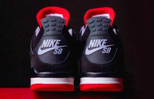 Nike SB x Air Jordan 4 Black Red back