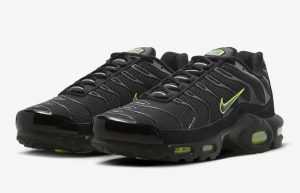 Nike TN Air Max Plus Black Volt Grey FQ2381 001 front corner