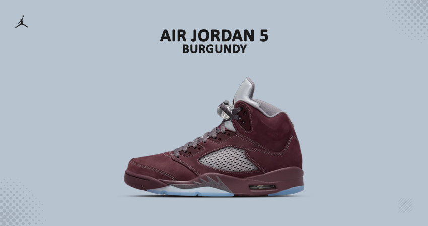 Official Images Of The Air Jordan 5 ‘Burgundy’