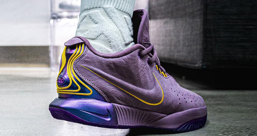 On Foot Look at the Nike LeBron 21 Violet Dust back