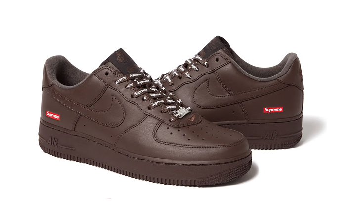 Supreme x Nike Air Force 1 Low Baroque Brown CU9225 200 lifestyle front corner