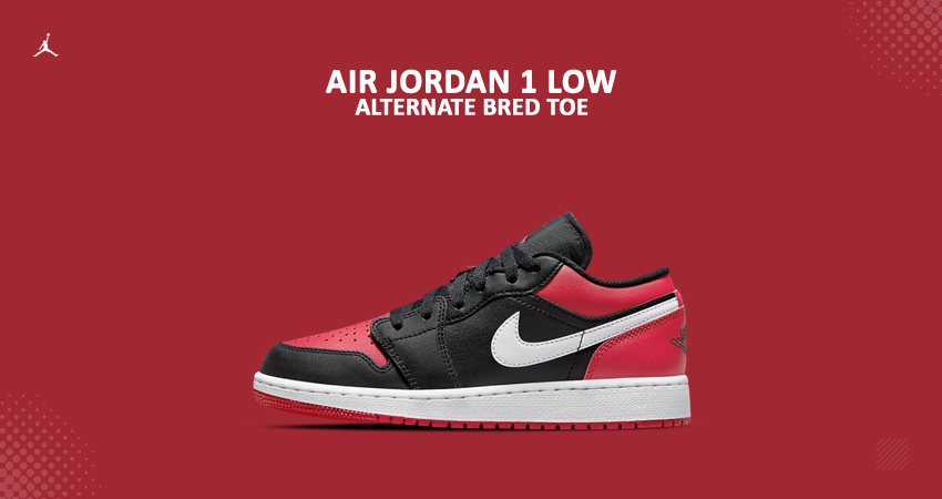 The Air Jordan 1 Low Sports An Alternate ‘Bred Toe’