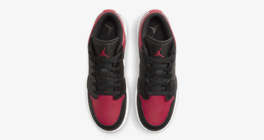 The Air Jordan 1 Low Sports An Alternate ‘Bred Toe up
