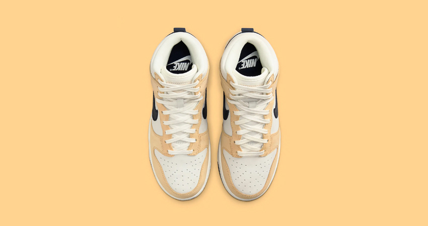A Detailed Look At The Womens Exclusive Nike Dunk High ‘Gold Suede up