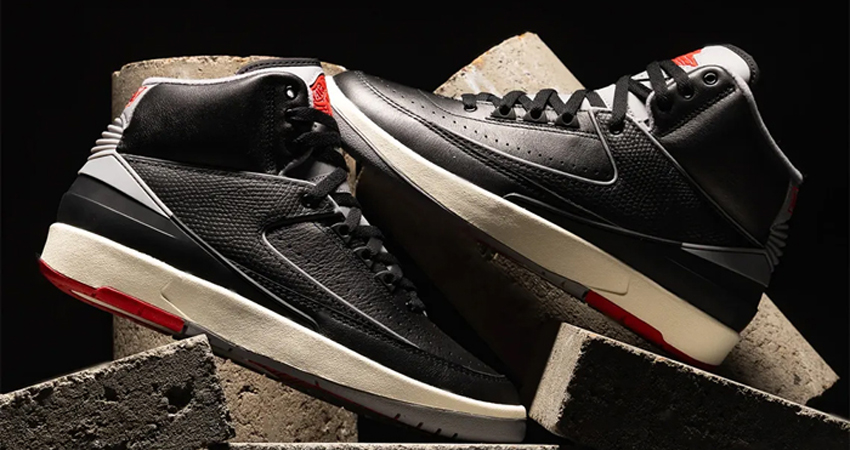 Air Jordan 2 ‘Black Cement Release Details lifestyle right left