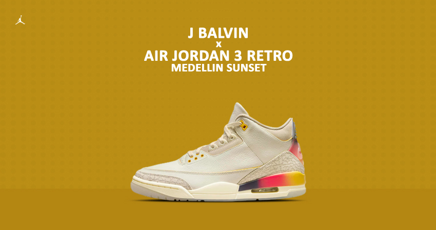 J Balvin x Air Jordan 3 'Medellin Sunset