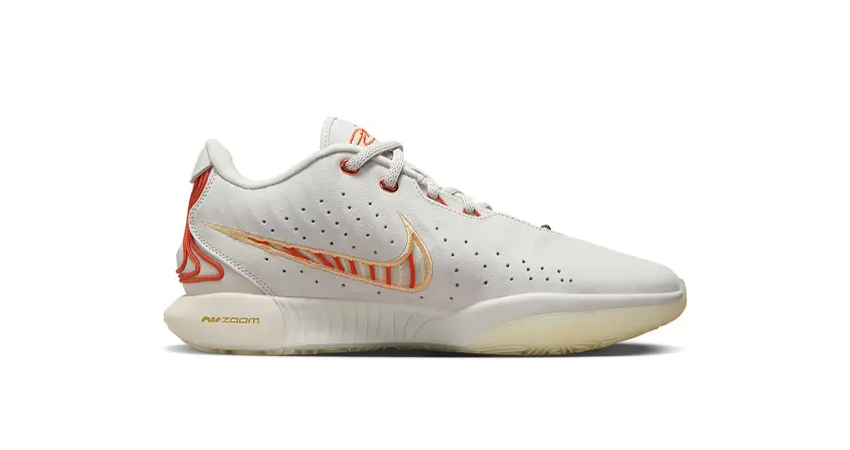 Nike LeBron 21 Akoya Releases In A Light Bone Colourway right