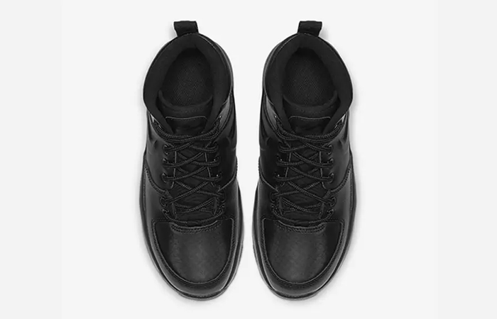 Nike Manoa Leather GS Triple Black BQ5372 001 up