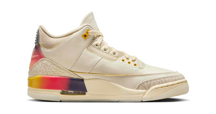 Official Images of the J Balvin x Air Jordan 3 Medellin Sunset right