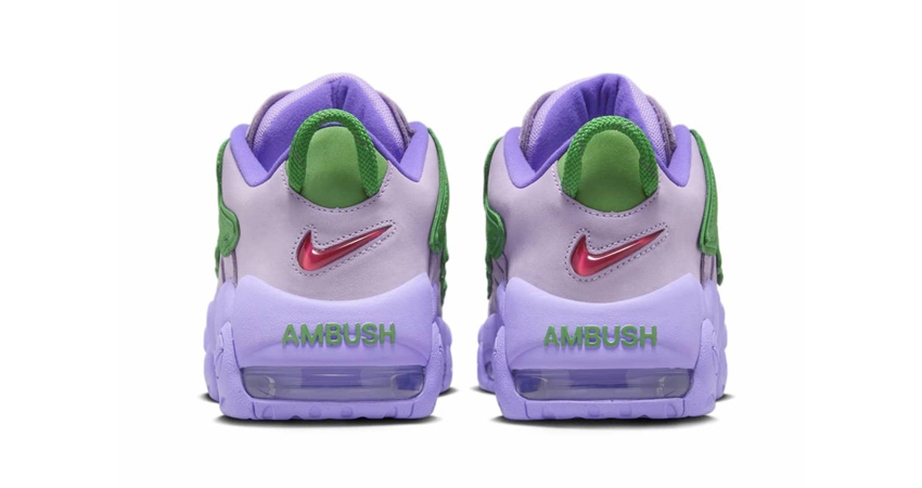 The AMBUSH x Nike Air More Uptempo Low ‘Lilac Drop Details back