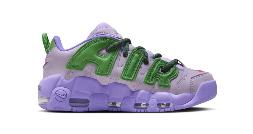 The AMBUSH x Nike Air More Uptempo Low ‘Lilac Drop Details right