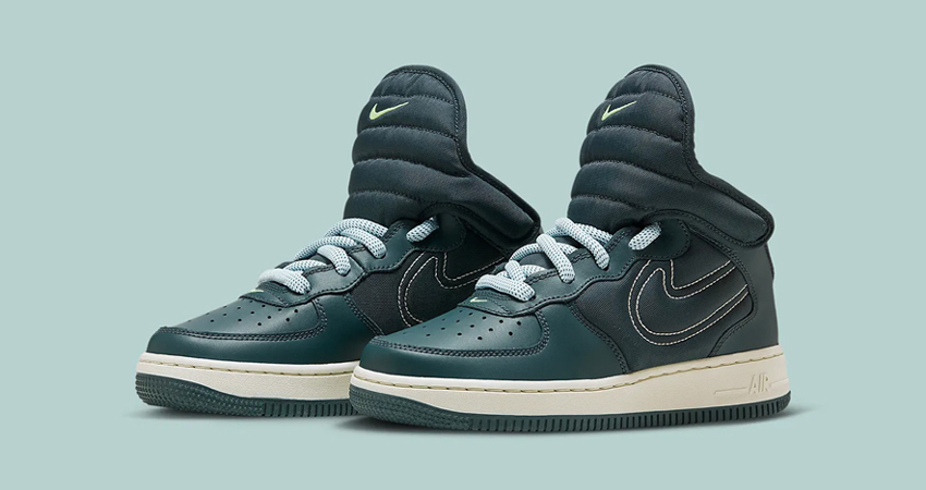 The Nike Air Force 1 Mid Dresses In An Unconventional ‘Big Tongue front corner