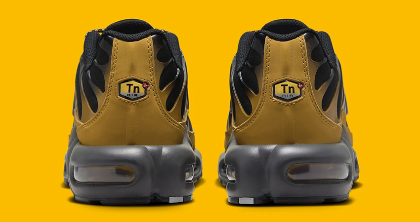 The Nike Air Max Plus Adorns A Black And University Gold Colourway back